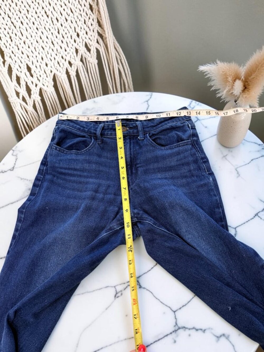 Old Navy High Rise Wow Wide Leg Jeans Size 2 Dark Wash River Shade - Picture 4 of 11
